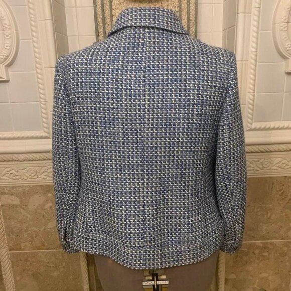 Talbots. Wool Blend Tweed Heavy Fuzzy Winter Jacket. Size 14W. WTC - Picture 5 of 6